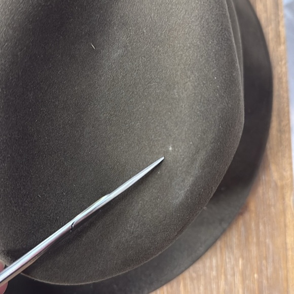 Dobbs Fifth Avenue Jet 707 Willow Brown Felt Fedora Hat 7 1/8 Green Ribbon Oval - Picture 10 of 13